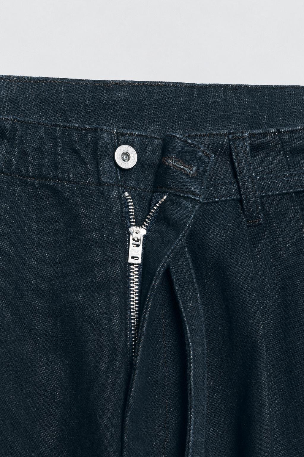 Джинсы с широкими штанинами и складками soshiotsuki x zara