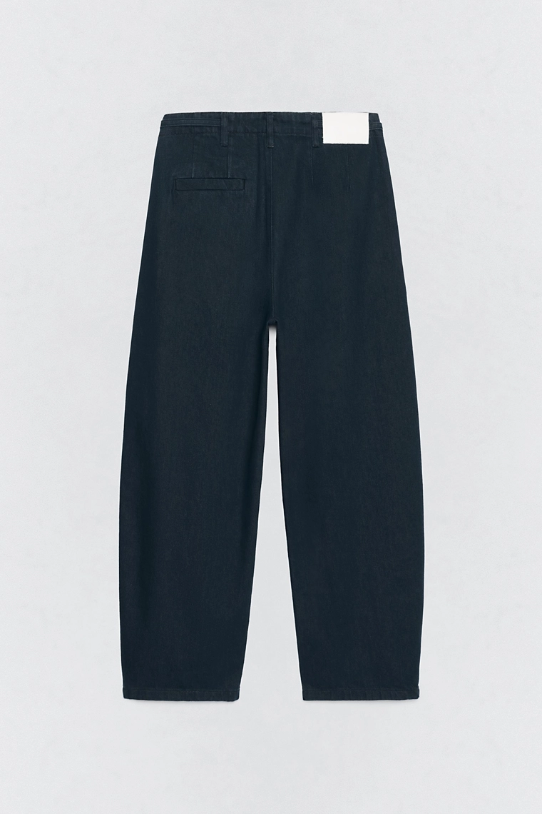 Джинсы с широкими штанинами и складками soshiotsuki x zara