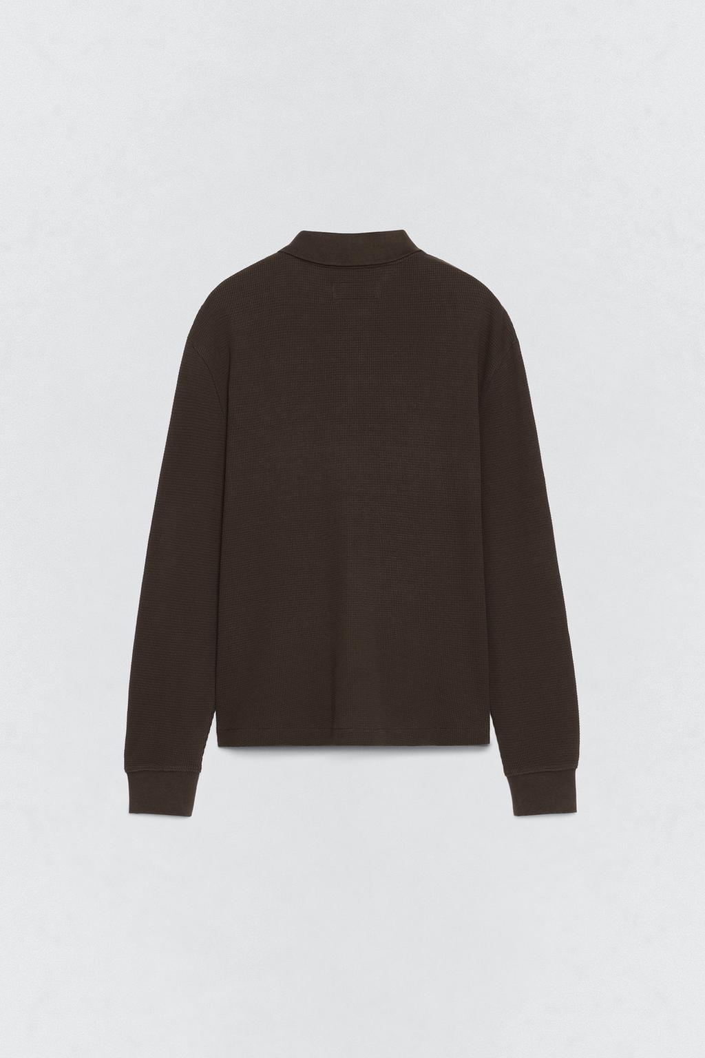 Поло с текстурным вязаным узором soshiotsuki x zara