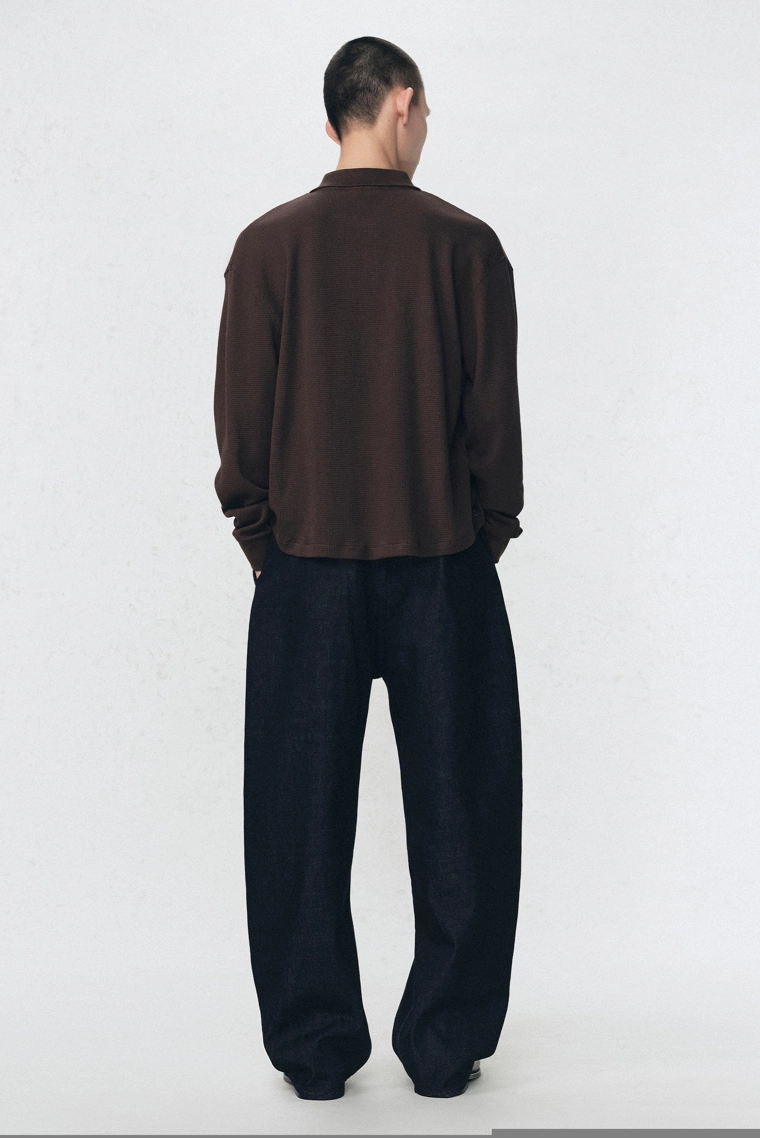 Поло с текстурным вязаным узором soshiotsuki x zara