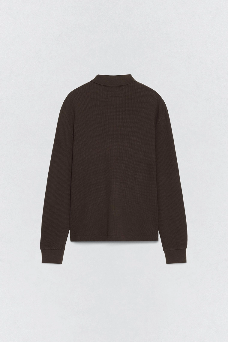 Поло с текстурным вязаным узором soshiotsuki x zara