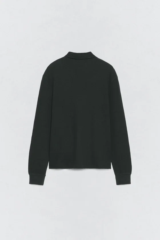 Поло с текстурой вафельного вязания soshiotsuki x zara
