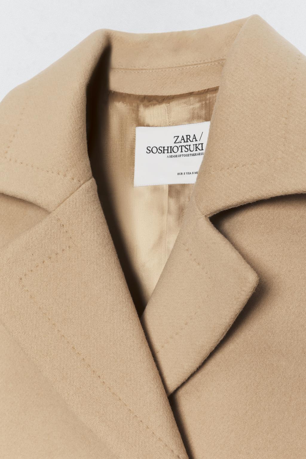 Пальто из шерстяной смеси soshiotsuki x zara