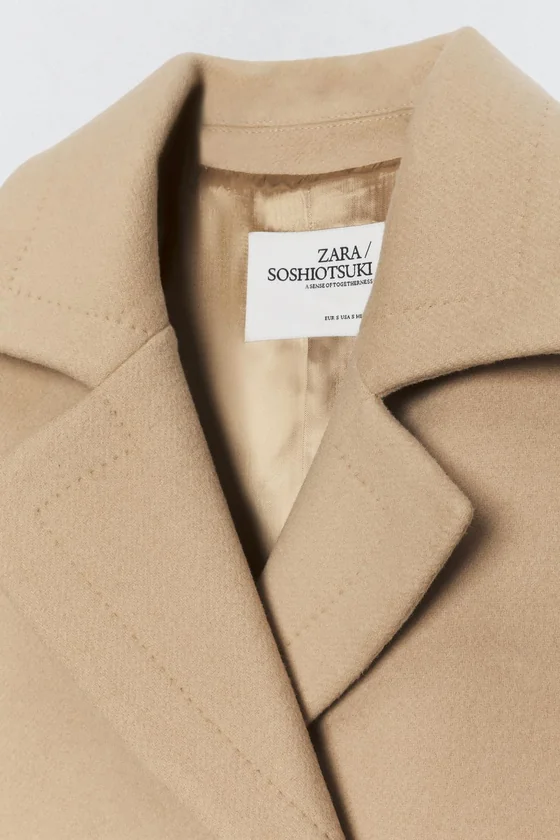 Пальто из шерстяной смеси soshiotsuki x zara