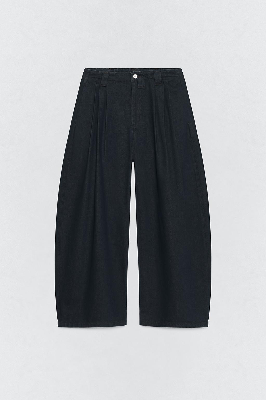 Джинсы широкие со складками soshiotsuki x zara