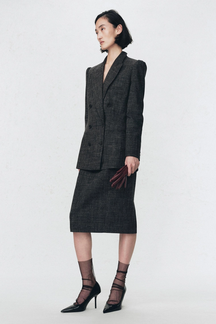 Двубортный пиджак из шерсти soshiotsuki x zara