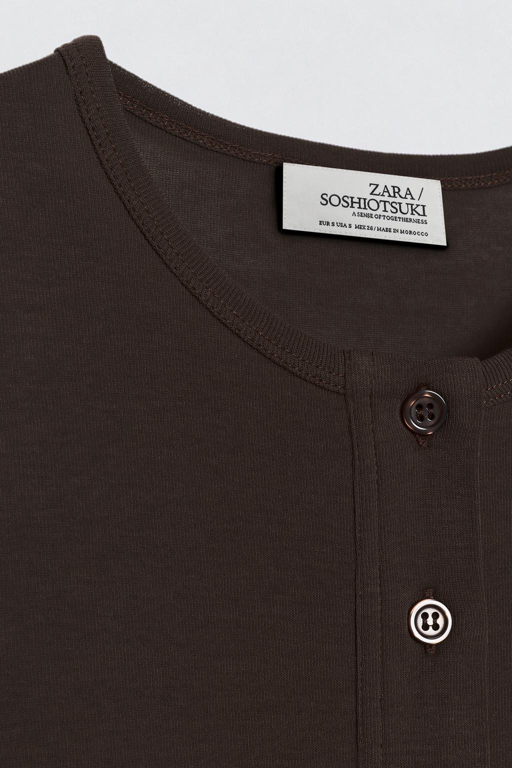 Футболка с воротником хэнли soshiotsuki x zara