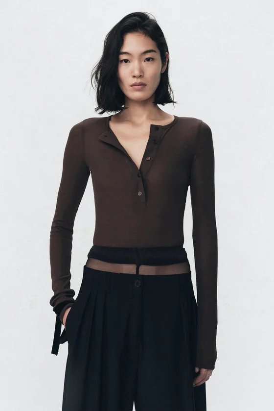 Футболка с воротником хэнли soshiotsuki x zara
