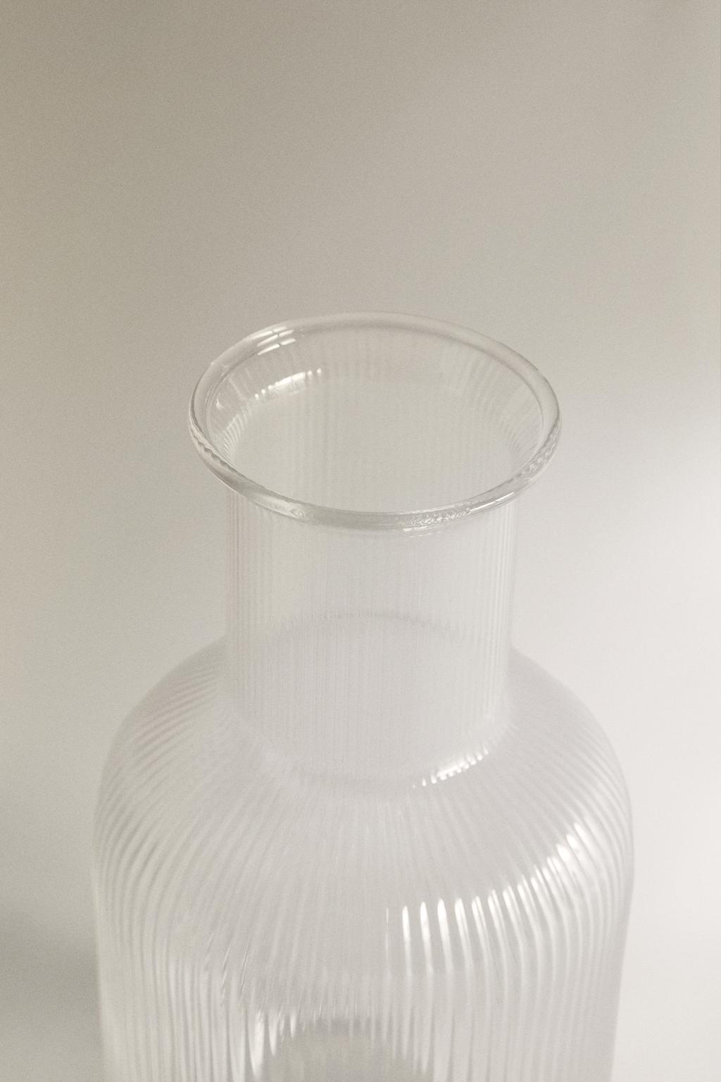 Набор для ночи из боросиликатного стекла с полосатым дизайном (набор из 2)