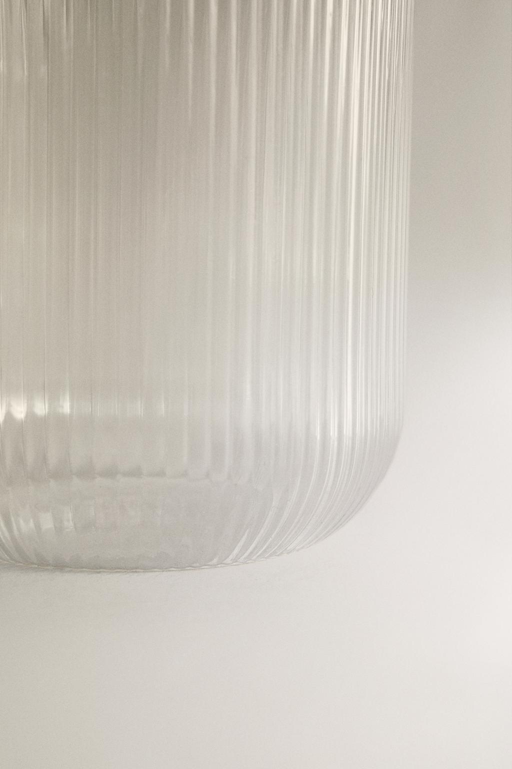 Набор для ночи из боросиликатного стекла с полосатым дизайном (набор из 2)