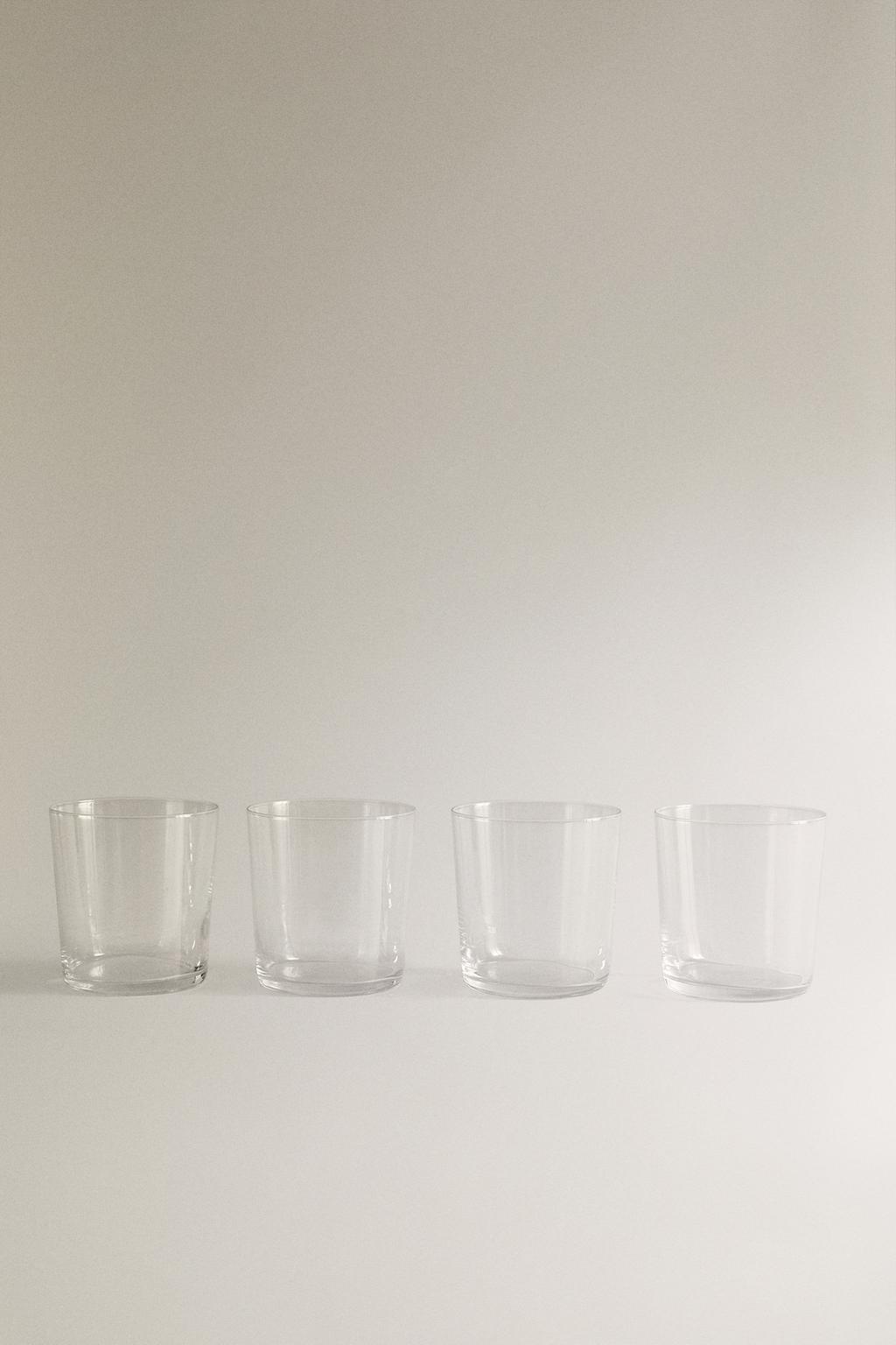 Набор высоких стаканов из стекла (набор из 4 штук)