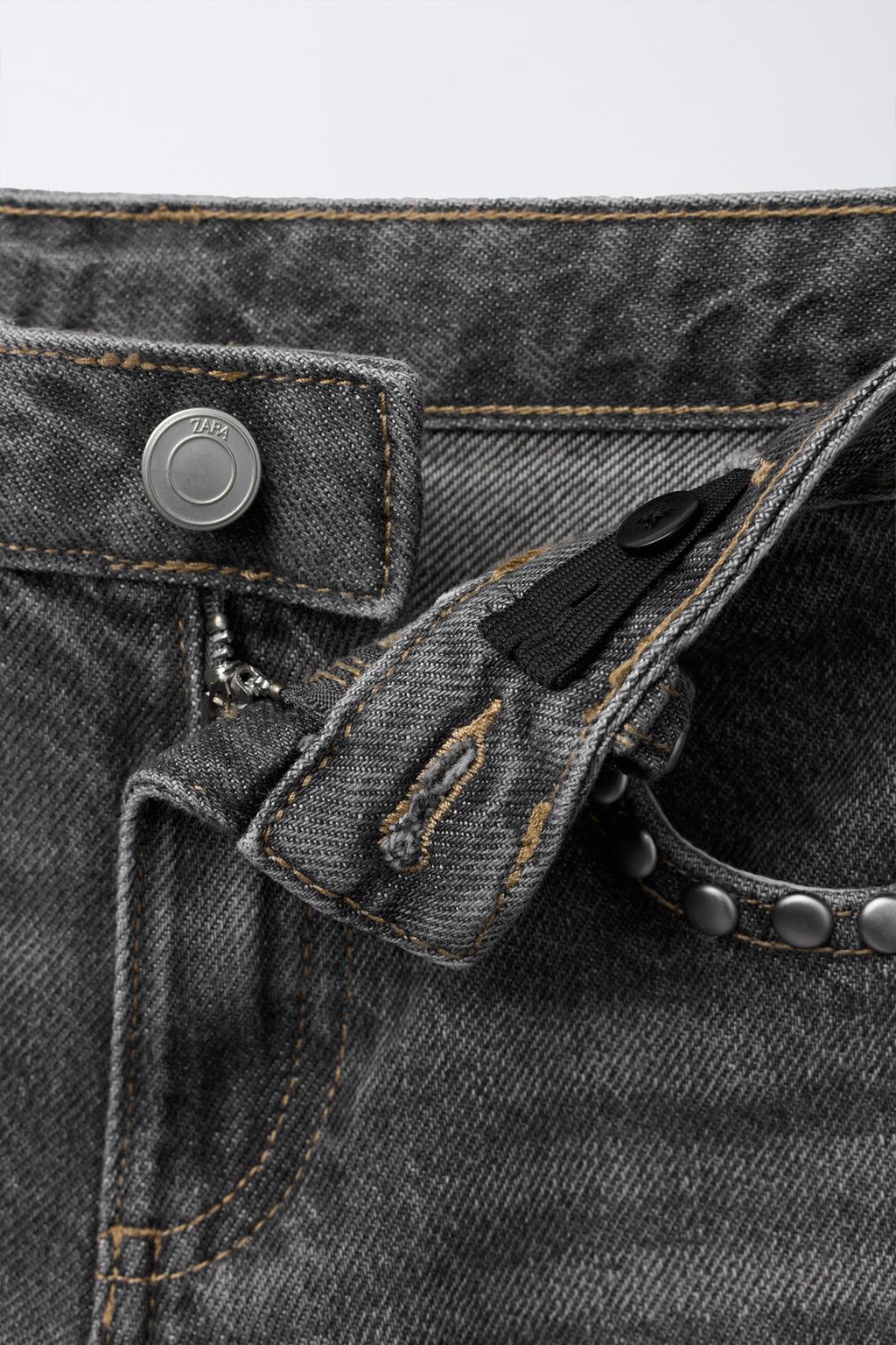 ДЖИНСЫ STRAIGHT С ЗАКЛЕПКАМИ