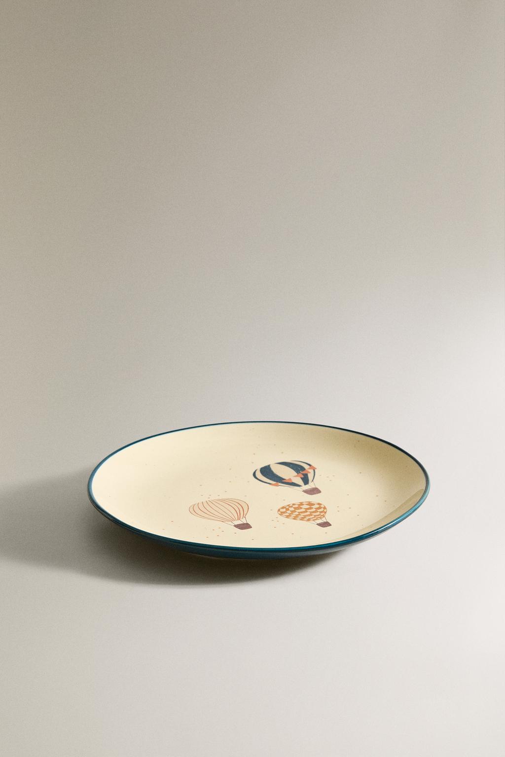 Детский керамический тарелка в виде воздушного шара