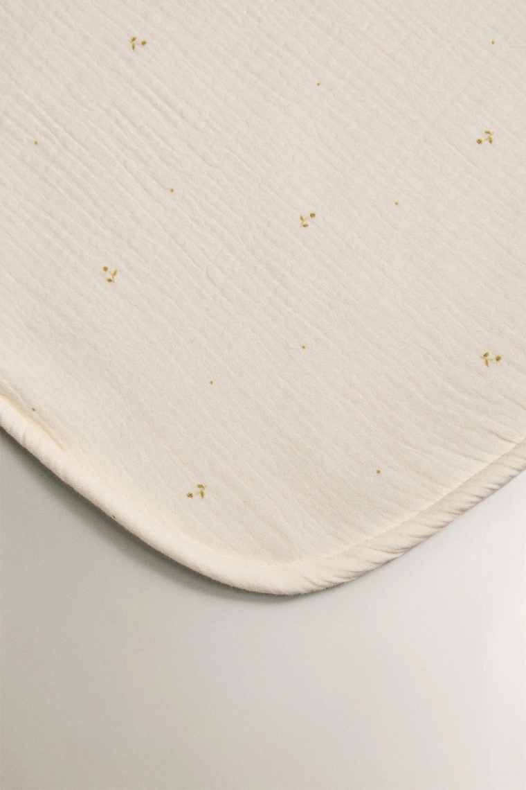 Детский цветочный муслиновый плед