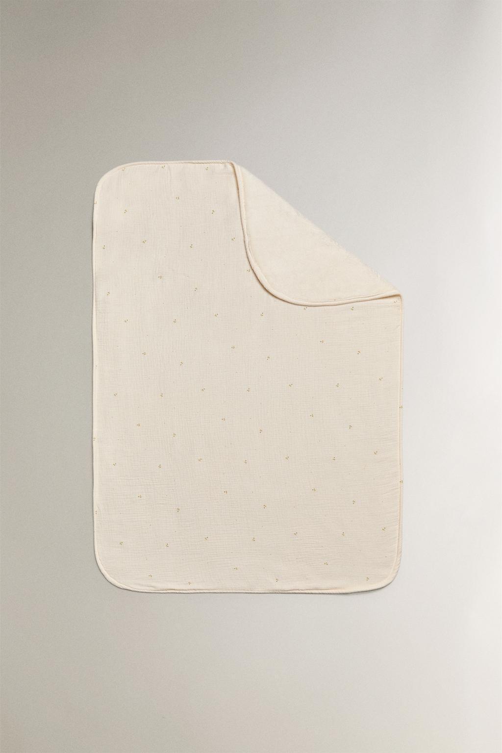 Детский цветочный муслиновый плед