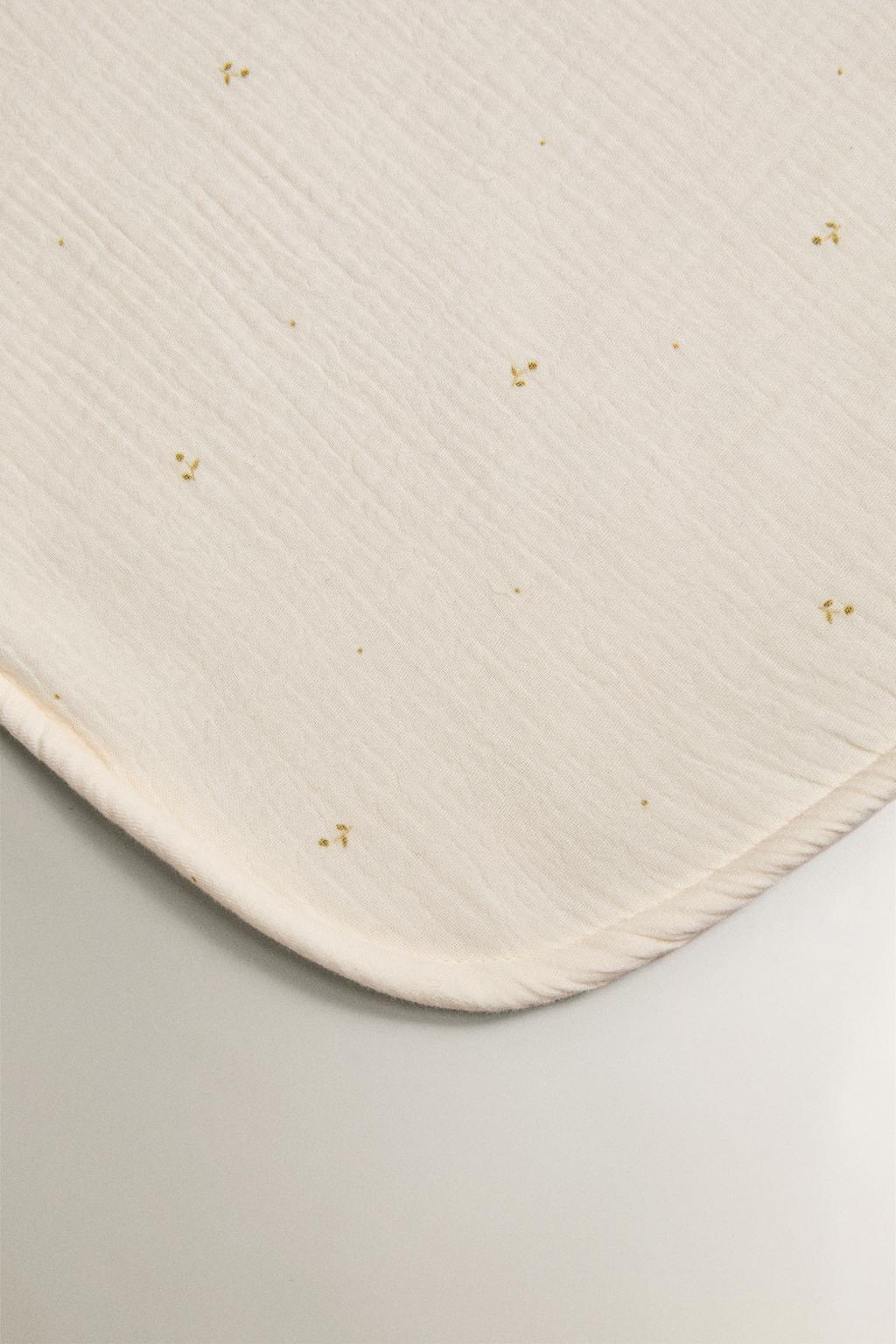 Детский цветочный муслиновый плед