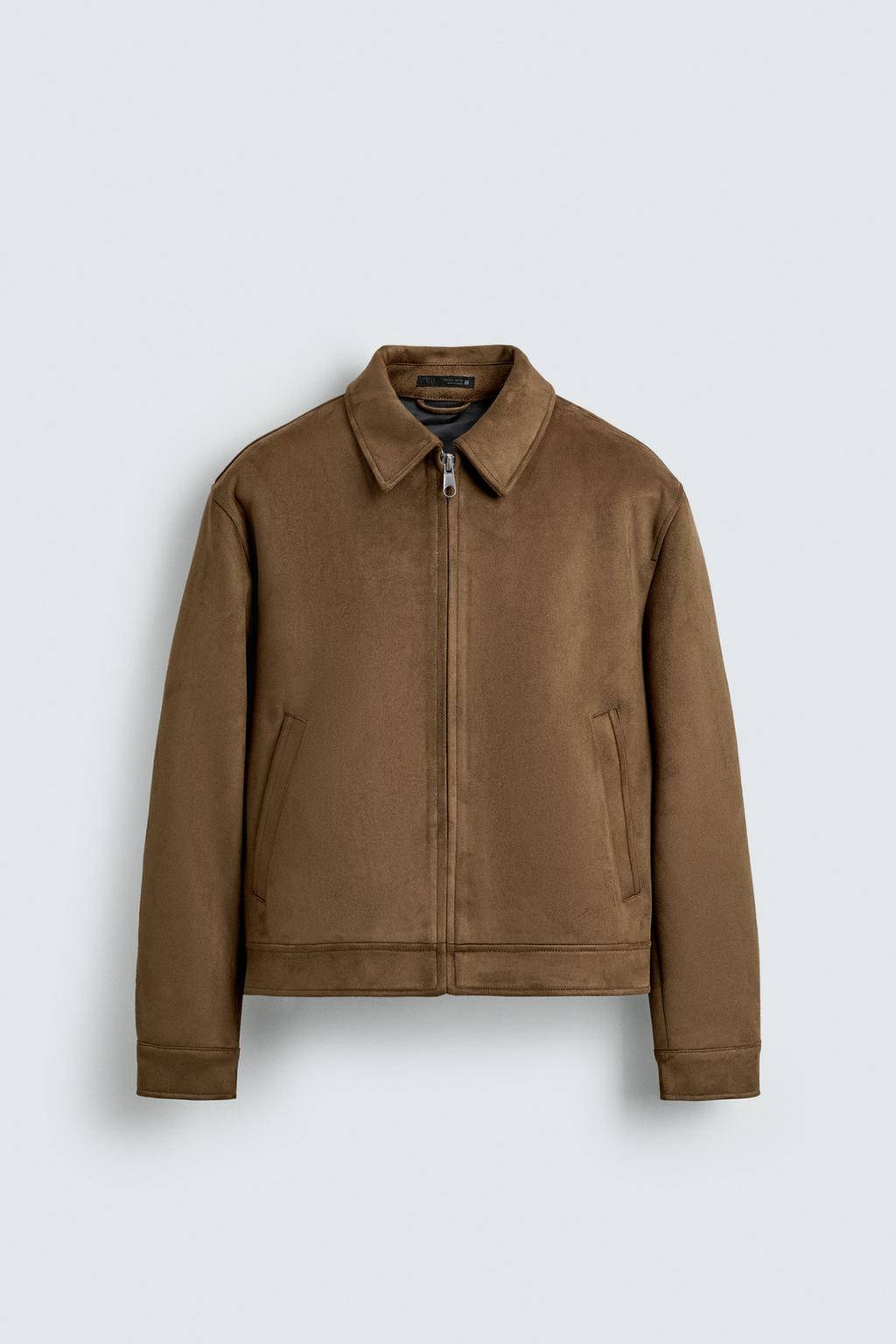 УКОРОЧЕННАЯ КУРТКА ИЗ ИСКУССТВЕННОЙ ЗАМШИ