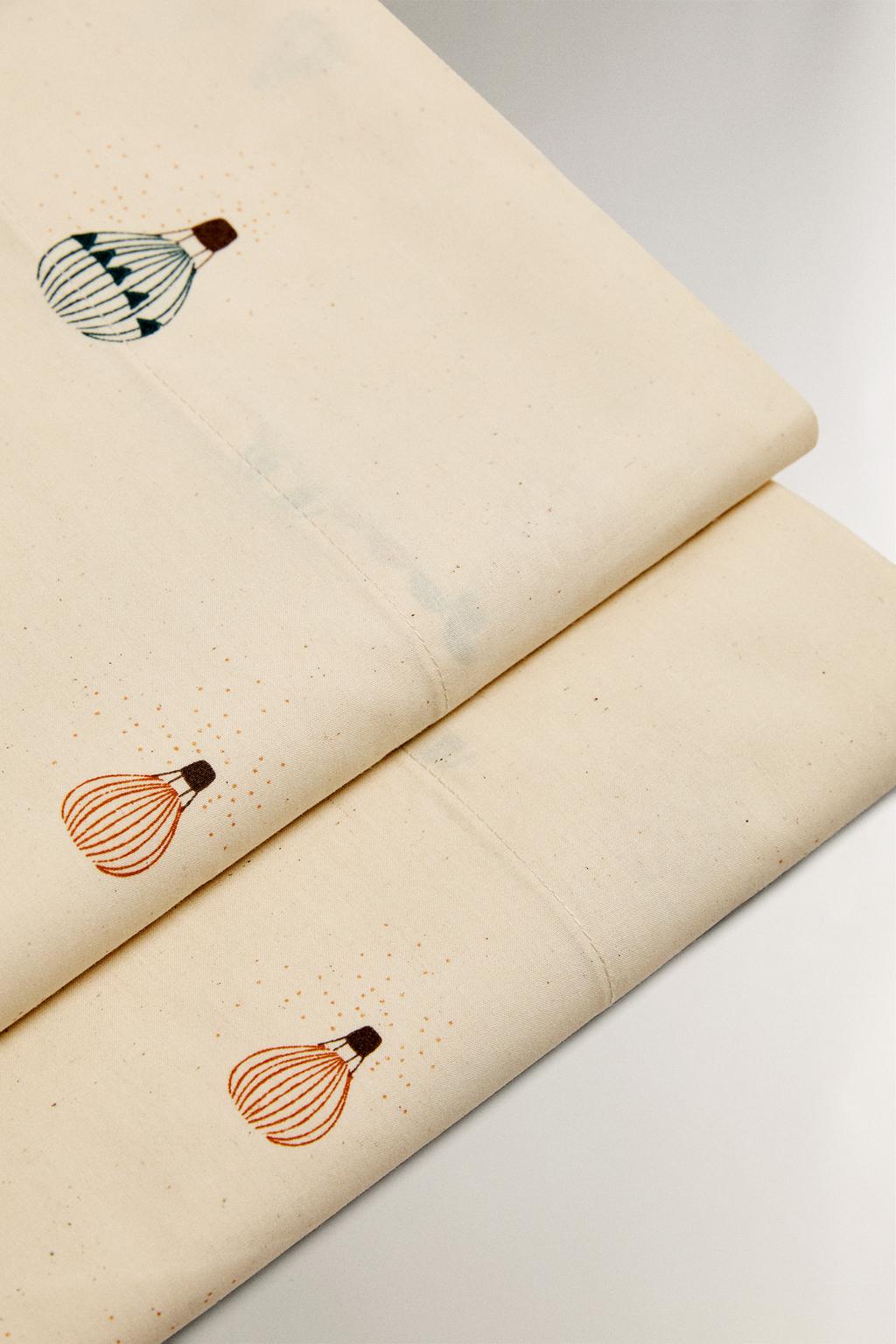 Детские накатанные простыни с воздушными шариками