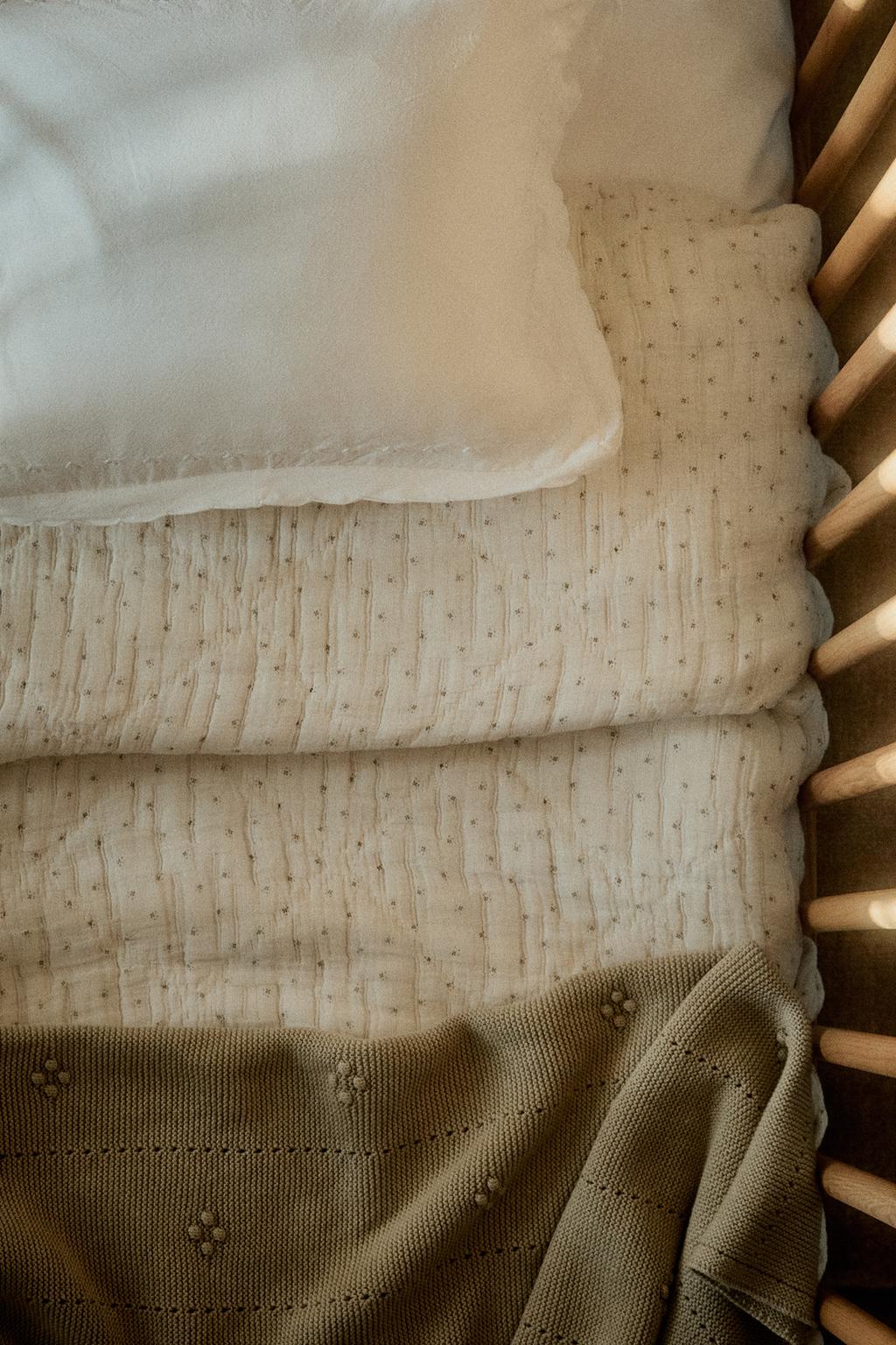 Детский одеял из муслина с цветочным узором