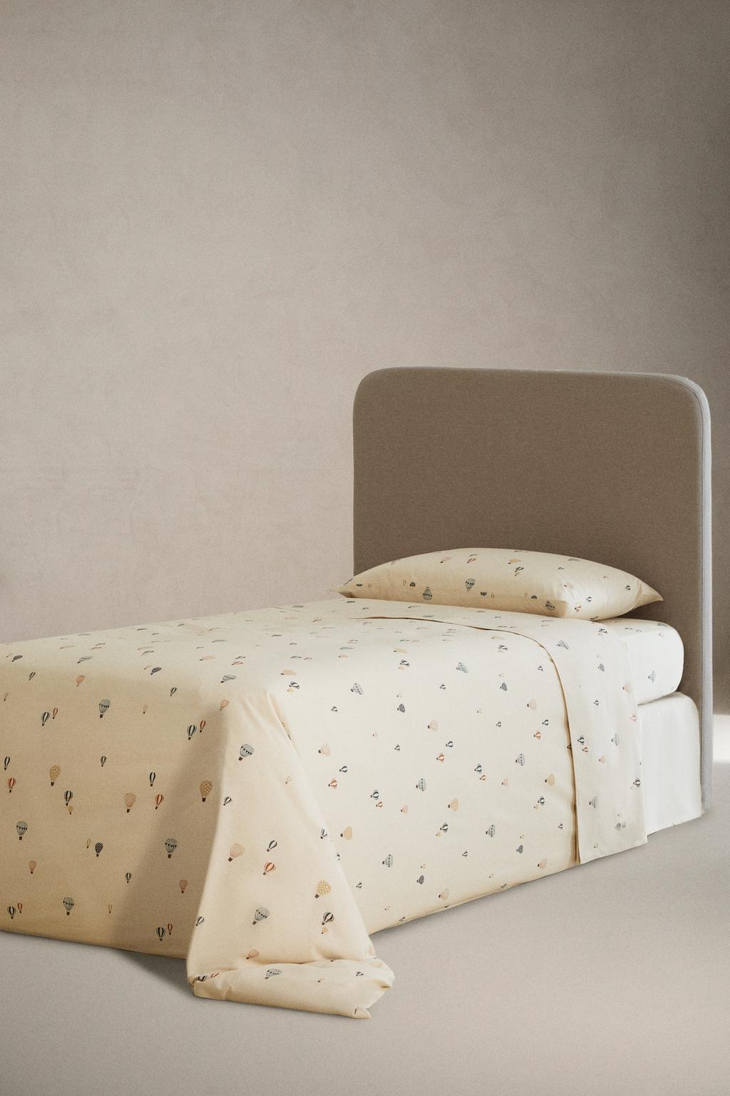 Детский простынь на резинке с воздушным шаром