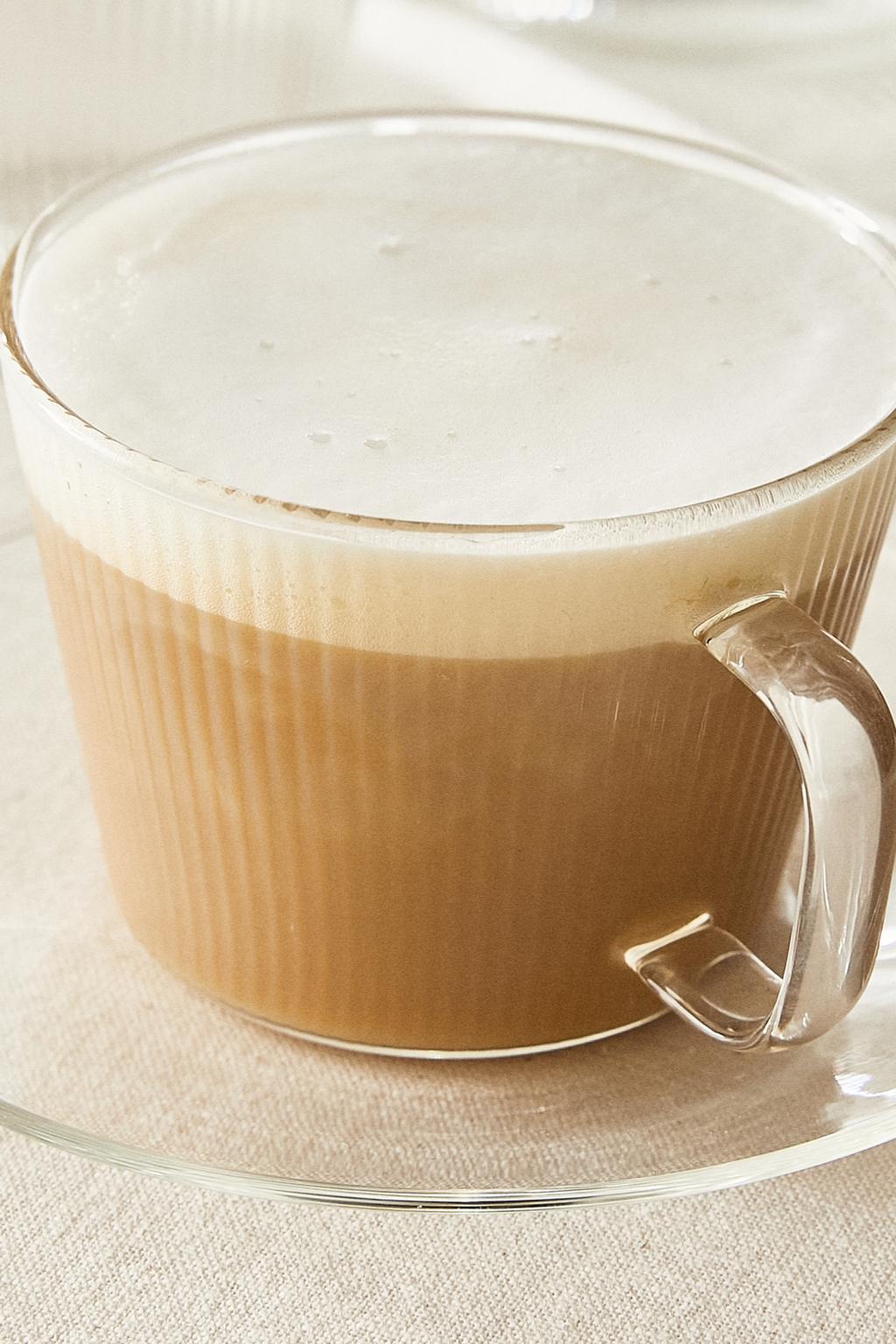 Чашка и блюдце из боросиликатного стекла