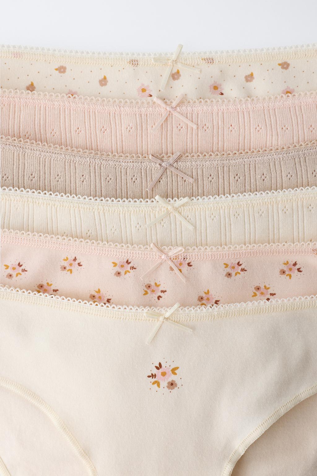 6-14 ЛЕТ/НАБОР ИЗ ШЕСТИ ТРУСОВ С ЦВЕТОЧНЫМ ПРИНТОМ