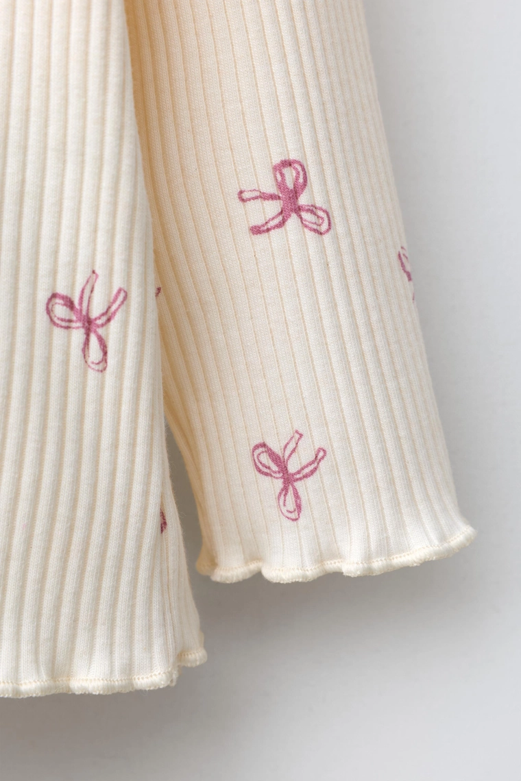 ФУТБОЛКА В РУБЧИК SOFT TOUCH С БАНТАМИ