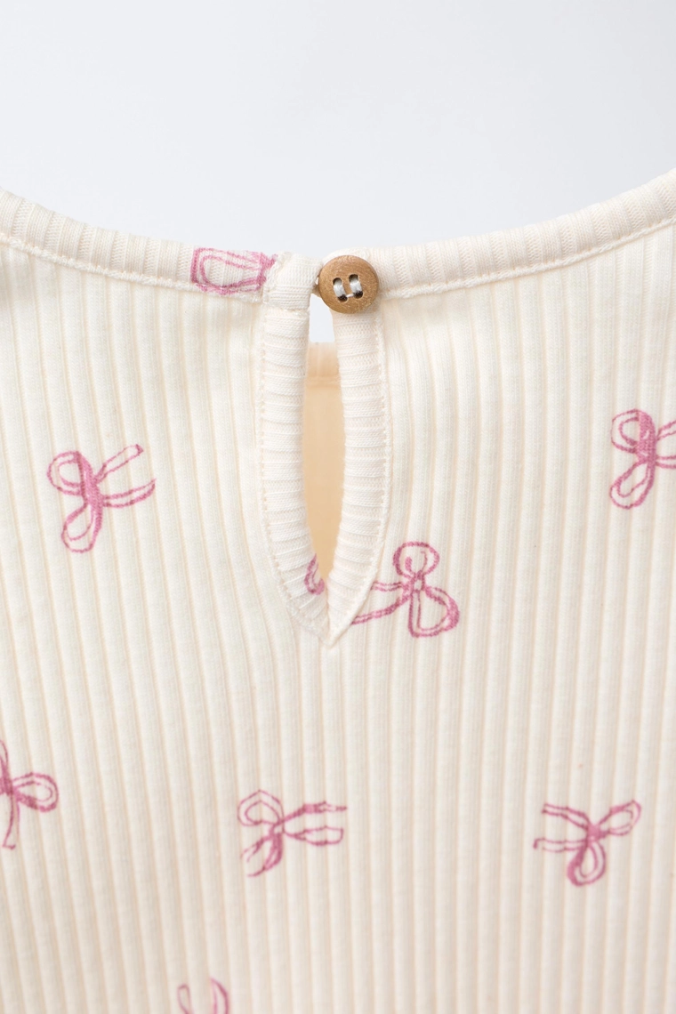 ФУТБОЛКА В РУБЧИК SOFT TOUCH С БАНТАМИ