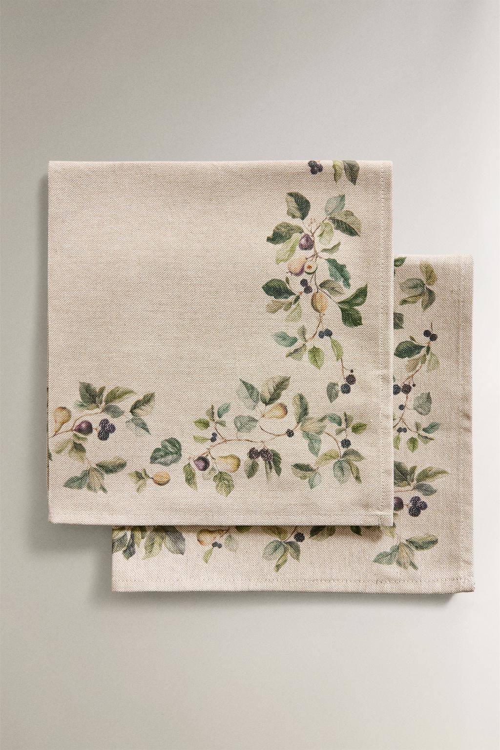 Набор салфеток с фруктовым принтом (набор из 2)