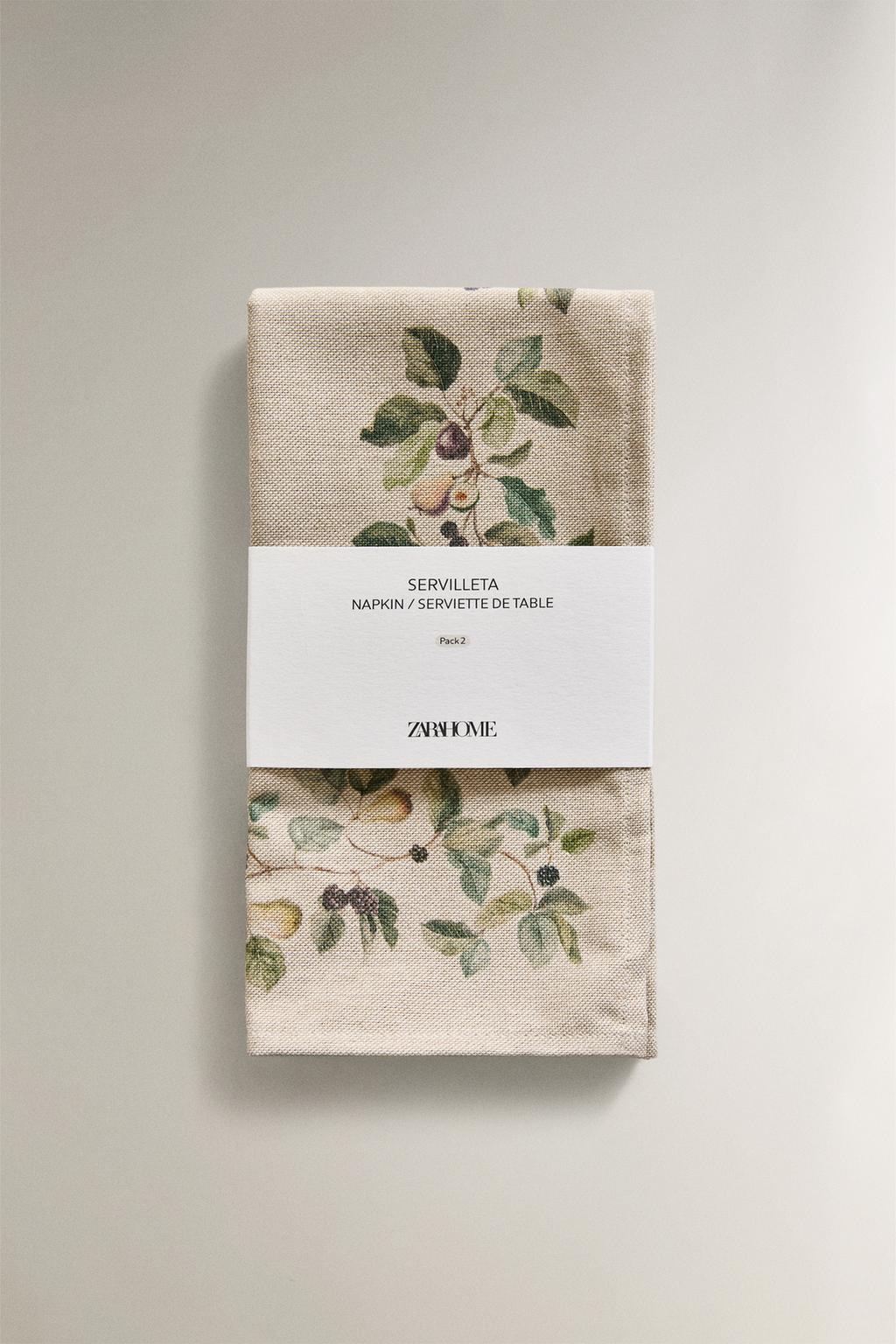 Набор салфеток с фруктовым принтом (набор из 2)