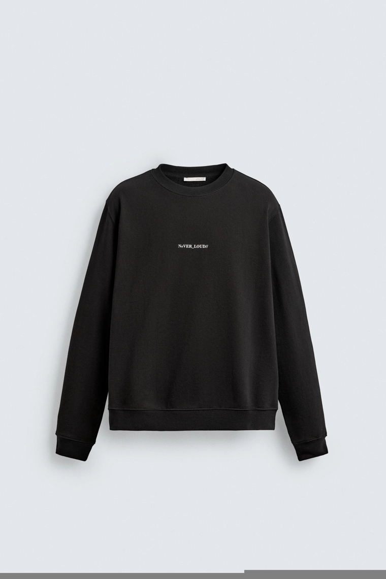 ТОЛСТОВКА КЛАССИЧЕСКОГО КРОЯ С ПРИНТОМ