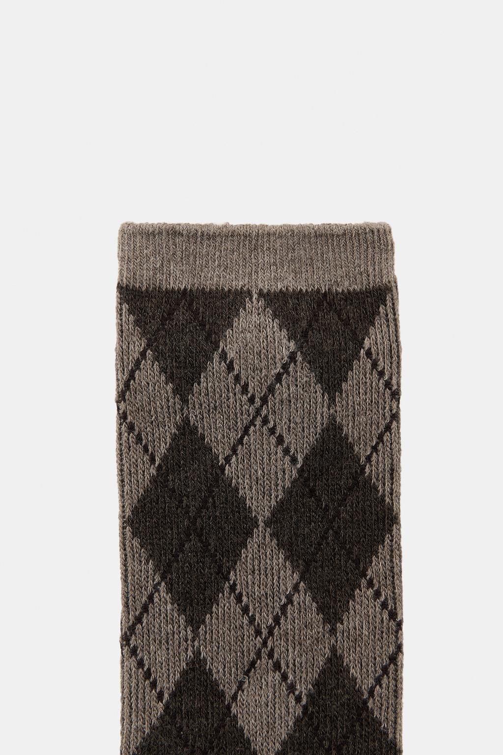 ХЛОПКОВЫЕ НОСКИ В РОМБ