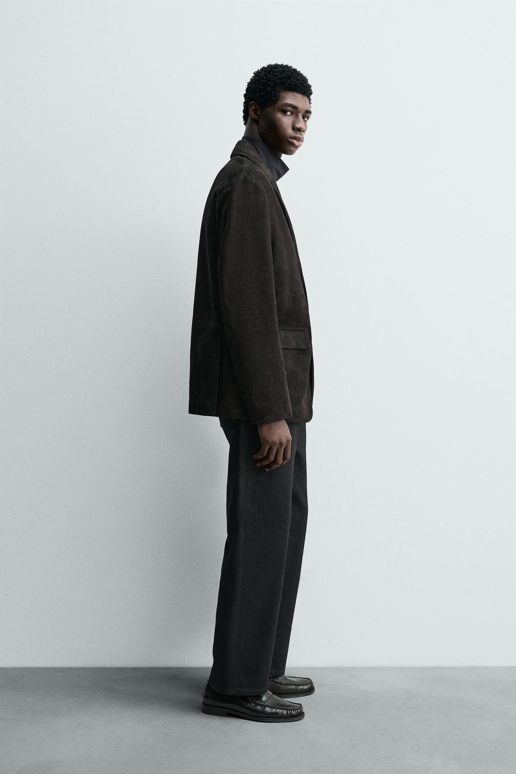 ЗАМШЕВЫЙ БЛЕЙЗЕР ИЗ КОЖИ