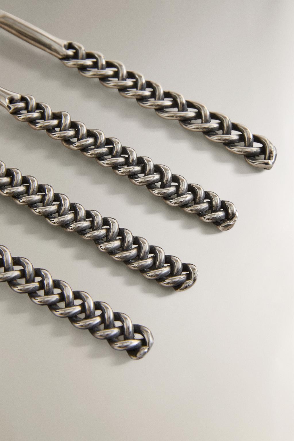 Набор десертных вилок с оплетенными металлическими ручками (набор из 4)