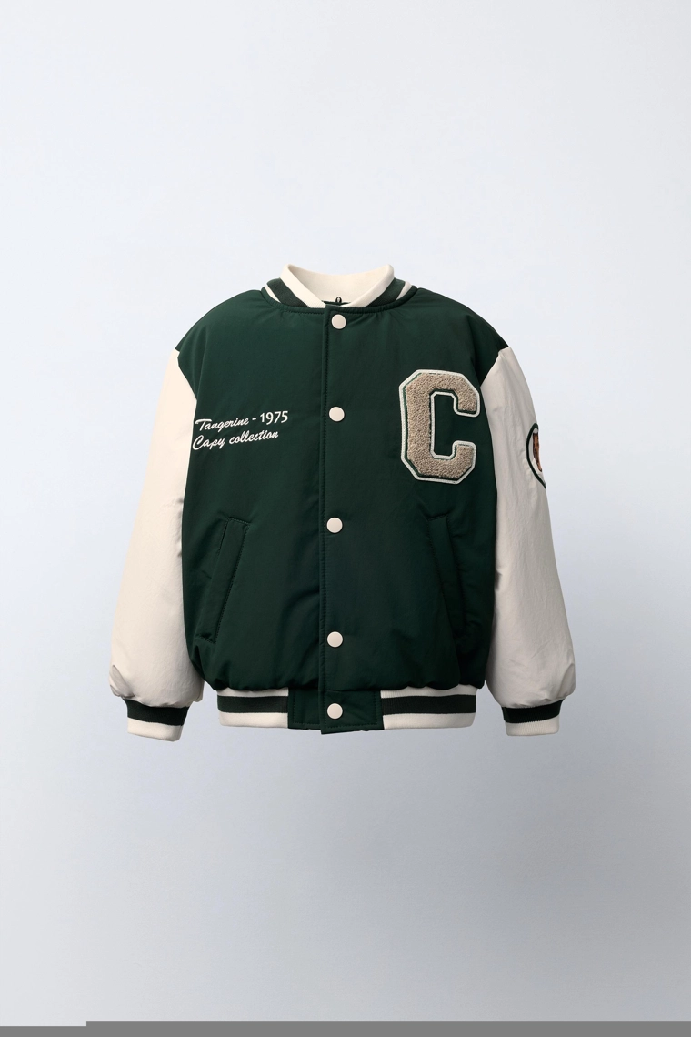 БОМБЕР СО СЪЕМНЫМ КАПЮШОНОМ И ФЛИСОВОЙ ПОДКЛАДКОЙ, НЕЙЛОН CAPIBARA CAPYFUN ©