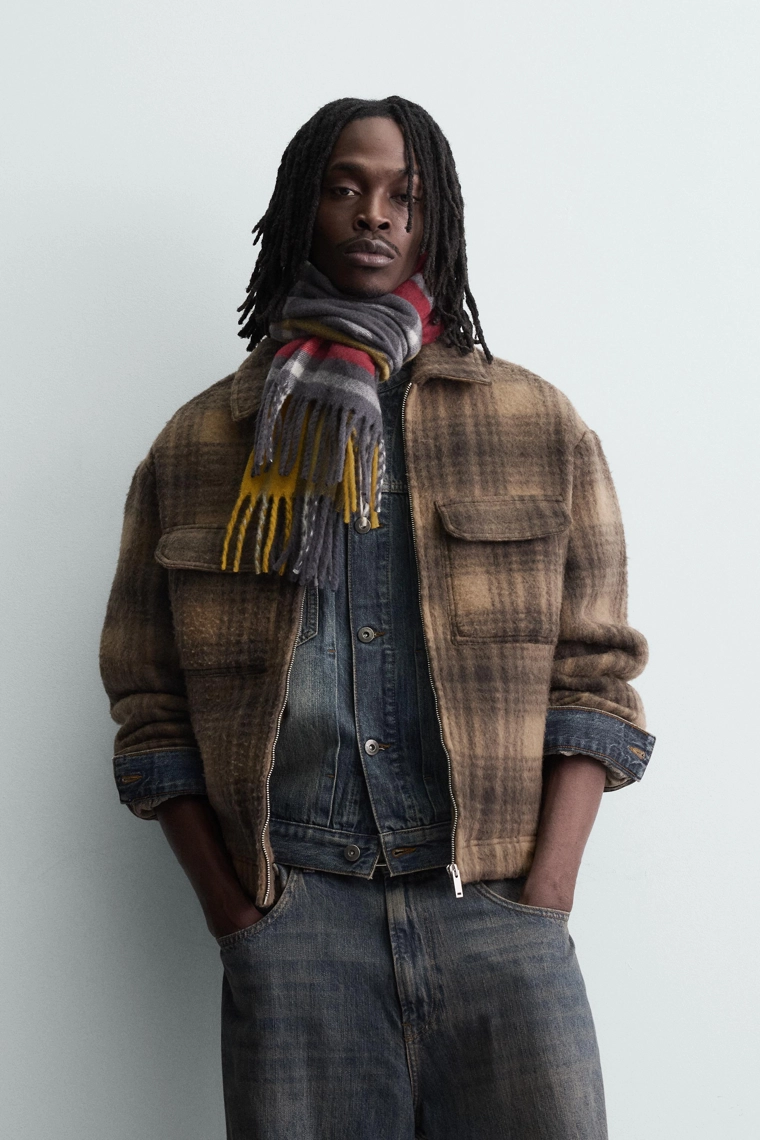 КУРТКА-РУБАШКА В КЛЕТКУ НА МОЛНИИ