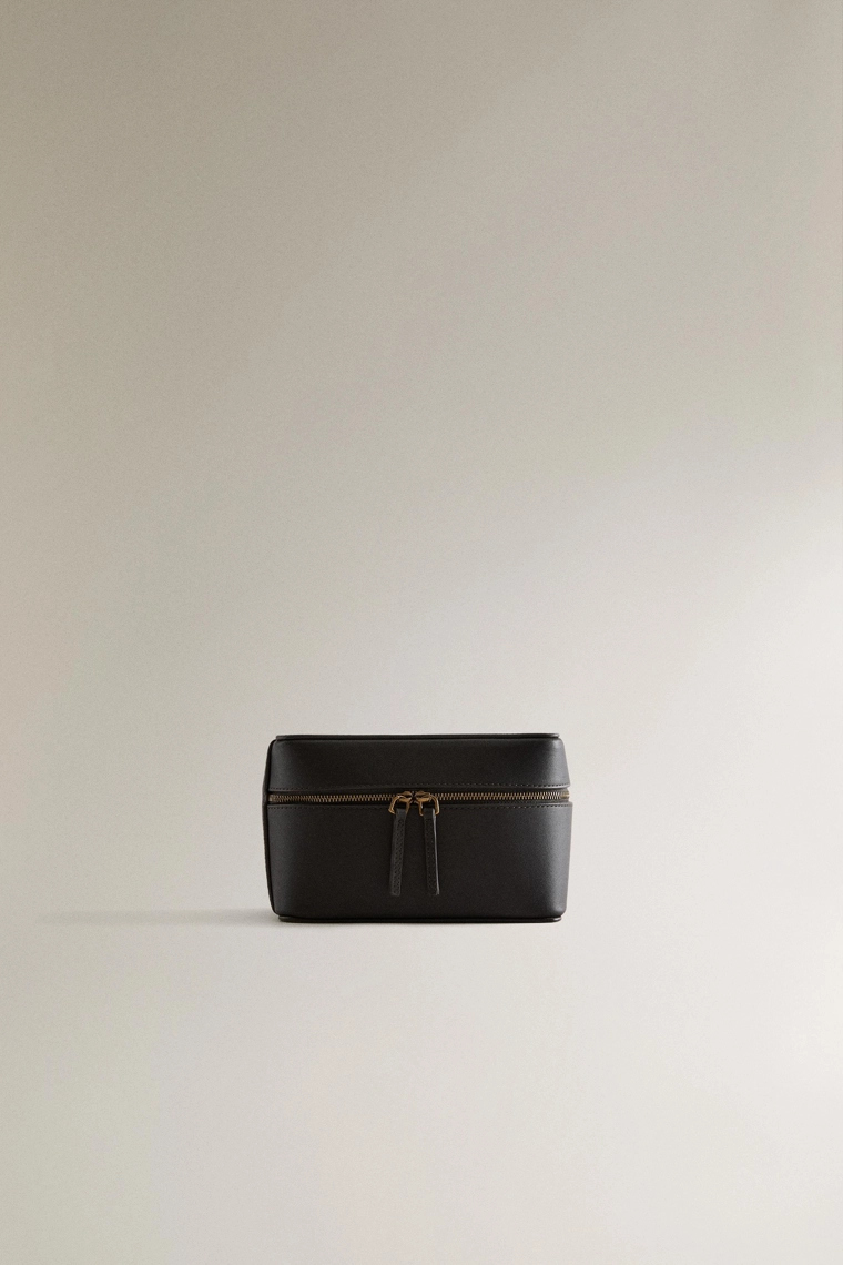 Кожаная косметичка для украшений в дорожный стиле