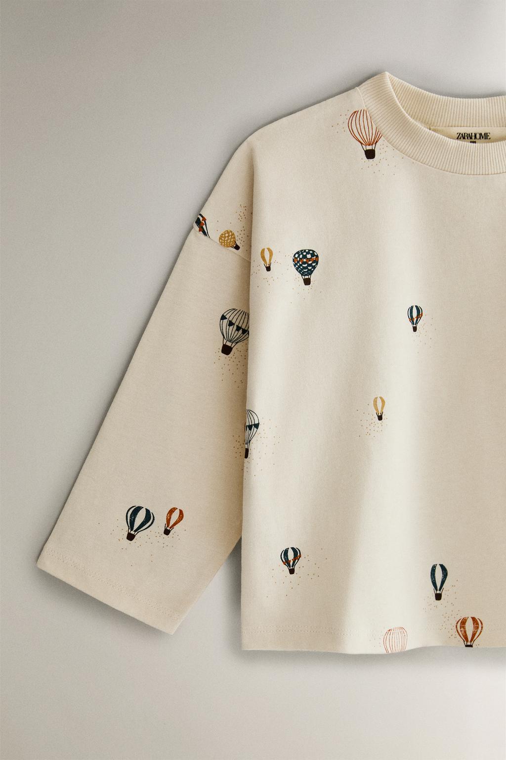 Детский комплект пижам из хлопкового джерси с рисунком воздушных шаров