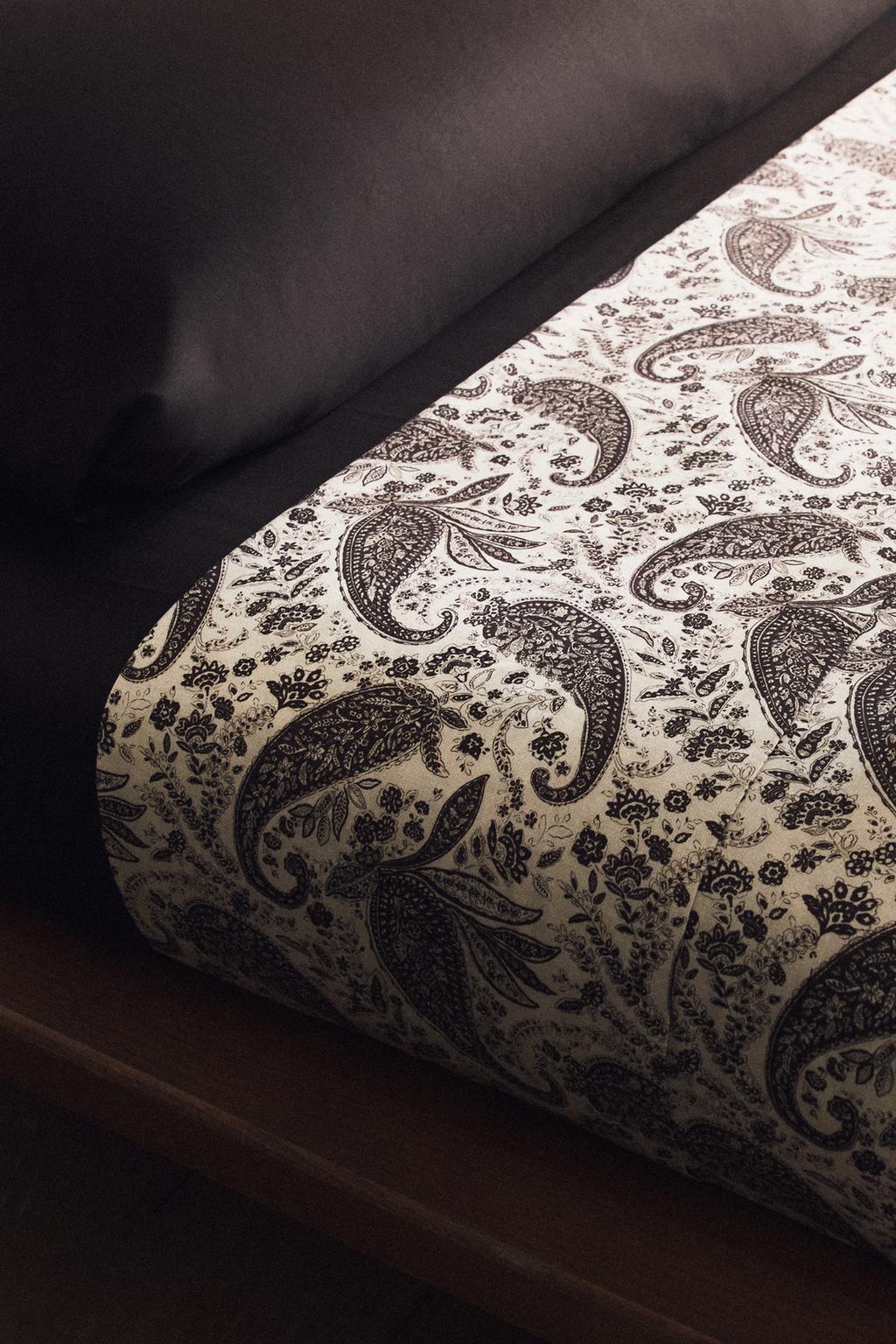 Простынь из сатина с принтом пейсли