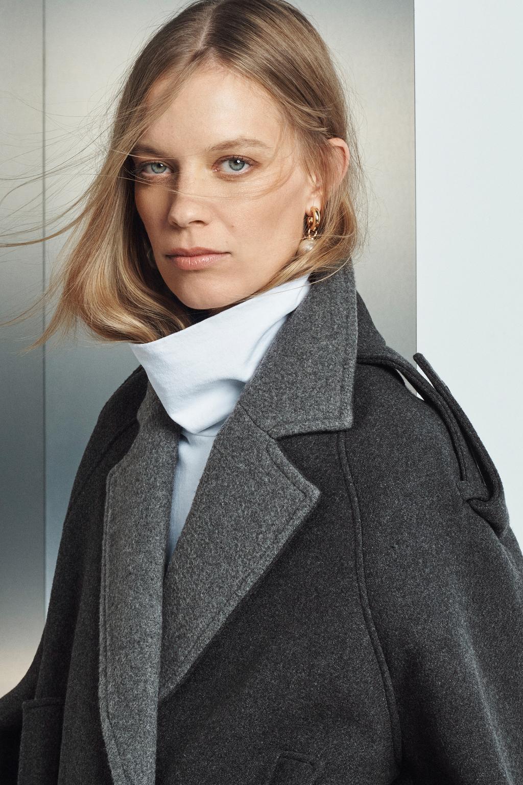 КОРОТКОЕ ПАЛЬТО С ПОЯСОМ — ZW COLLECTION LIMITED EDITION