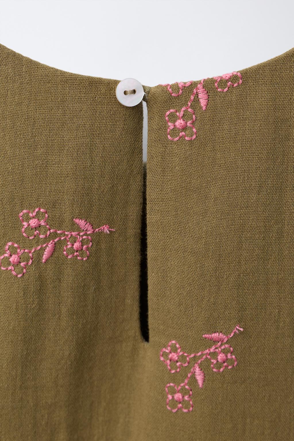 ПЛАТЬЕ С ВЫШИТЫМИ ЦВЕТАМИ