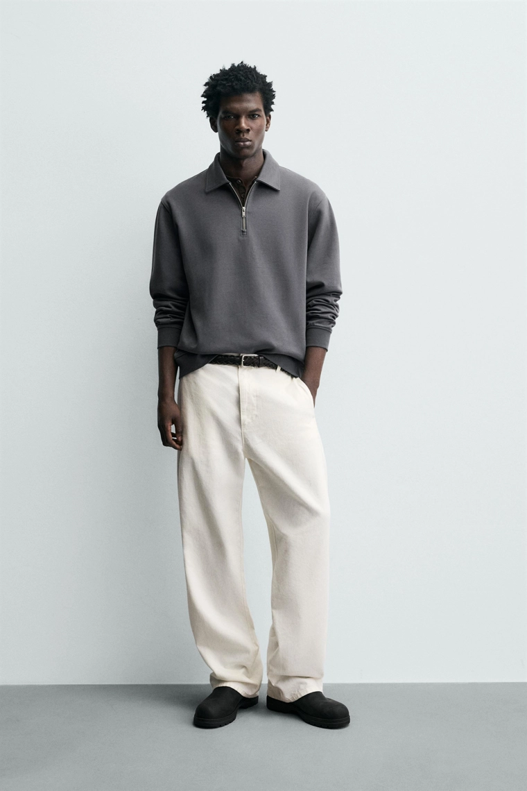 ТОЛСТОВКА ПОЛО INTERLOCK НА МОЛНИИ