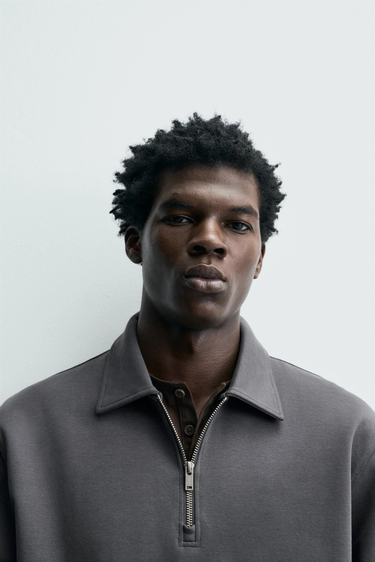 ТОЛСТОВКА ПОЛО INTERLOCK НА МОЛНИИ