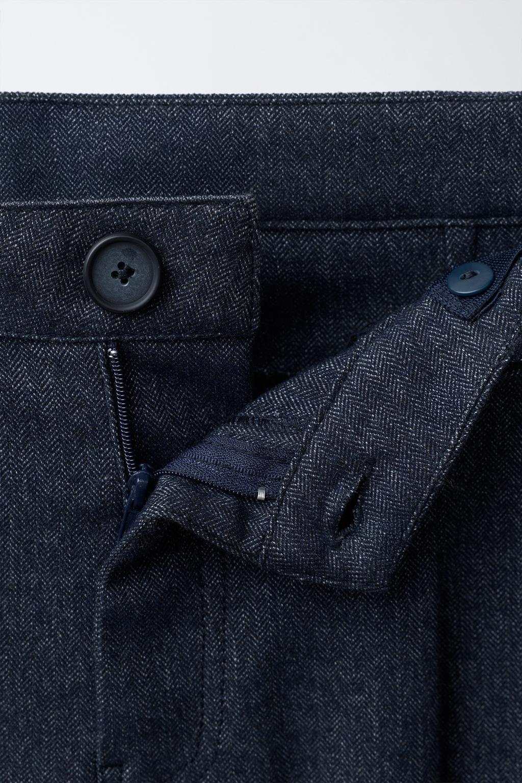 БРЮКИ-САФАРИ ИЗ МЕЛАНЖЕВОЙ ТКАНИ