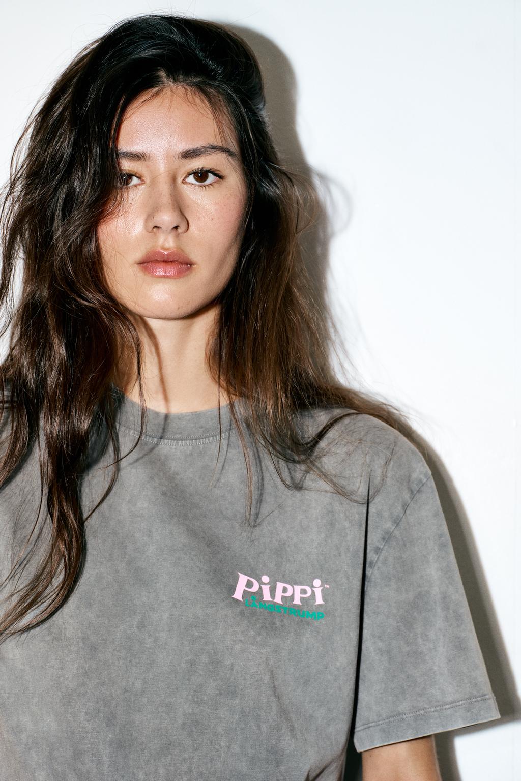 ФУТБОЛКА «ПЕППИ ДЛИННЫЙЧУЛОК™» С ЭФФЕКТОМ ПОТЕРТОСТИ