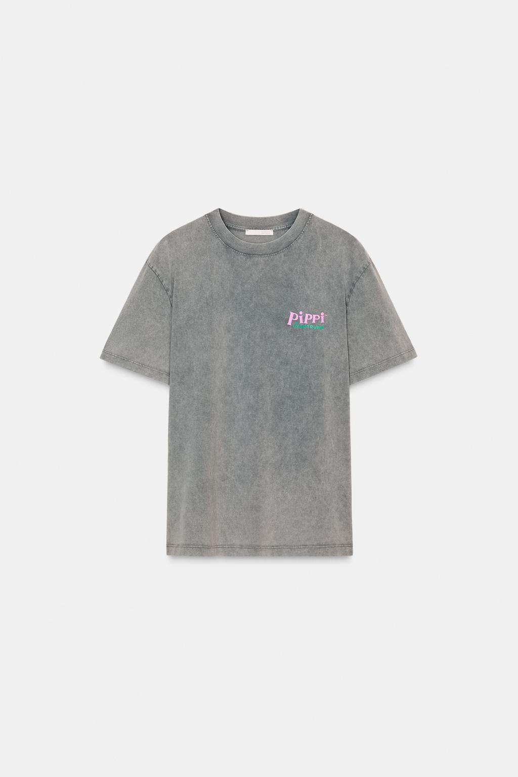 ФУТБОЛКА «ПЕППИ ДЛИННЫЙЧУЛОК™» С ЭФФЕКТОМ ПОТЕРТОСТИ