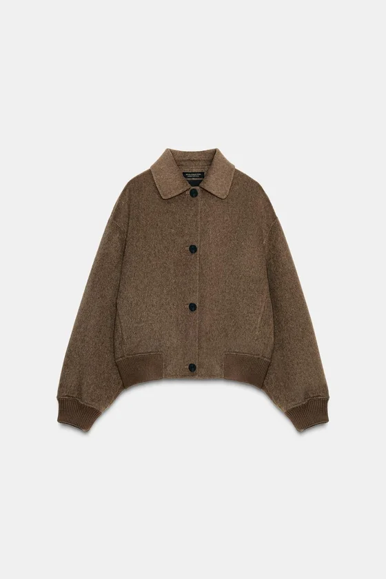 БОМБЕР ИЗ СМЕСОВОЙ ШЕРСТИ — ZW COLLECTION