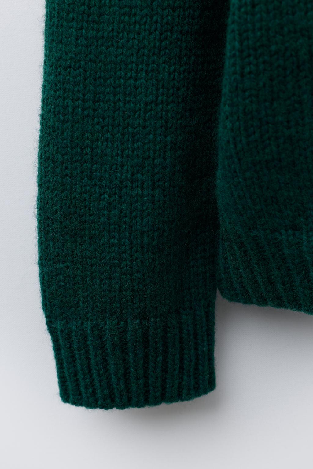 7-12 ЛЕТ/ ВЯЗАНЫЙ СВИТЕР ИЗ ШЕРСТИ С ВЫШИВКОЙ КРОЛИКА