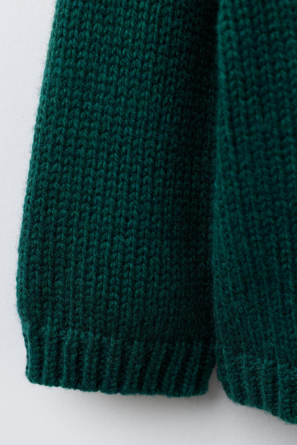 1-6 ЛЕТ/ ВЯЗАНЫЙ СВИТЕР С ВЫШИВКОЙ КРОЛИКА ИЗ ШЕРСТИ