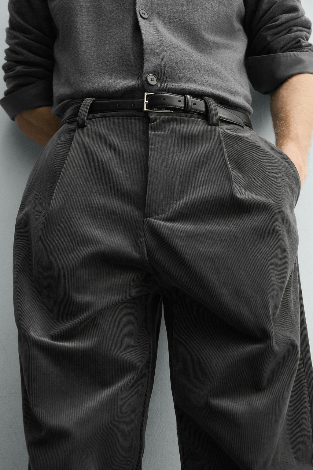 ВЕЛЬВЕТОВЫЕ БРЮКИ СО СКЛАДКАМИ